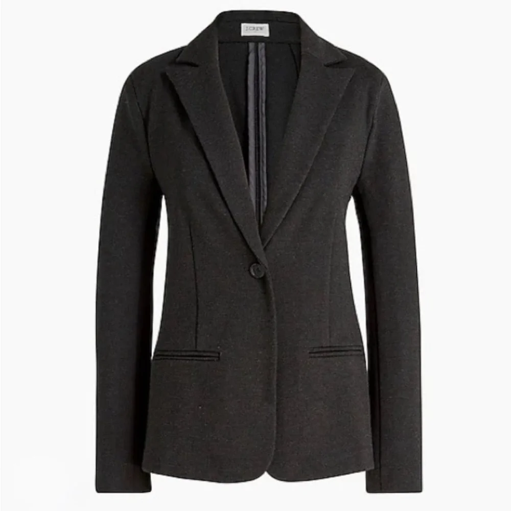 Women's J.CREW Charcoa Ponte Workl Blazer & Suit Jacket Size 4 Corporate wear